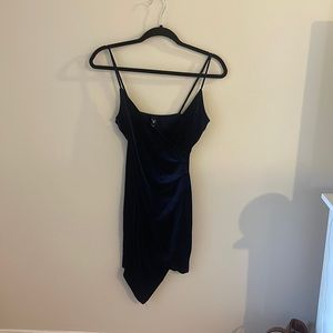 Navy velvet dress